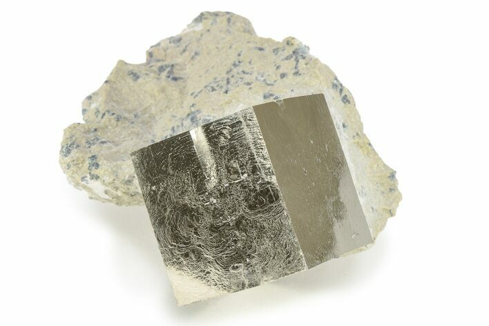 Natural Pyrite Cube In Rock - Navajun, Spain #227641
